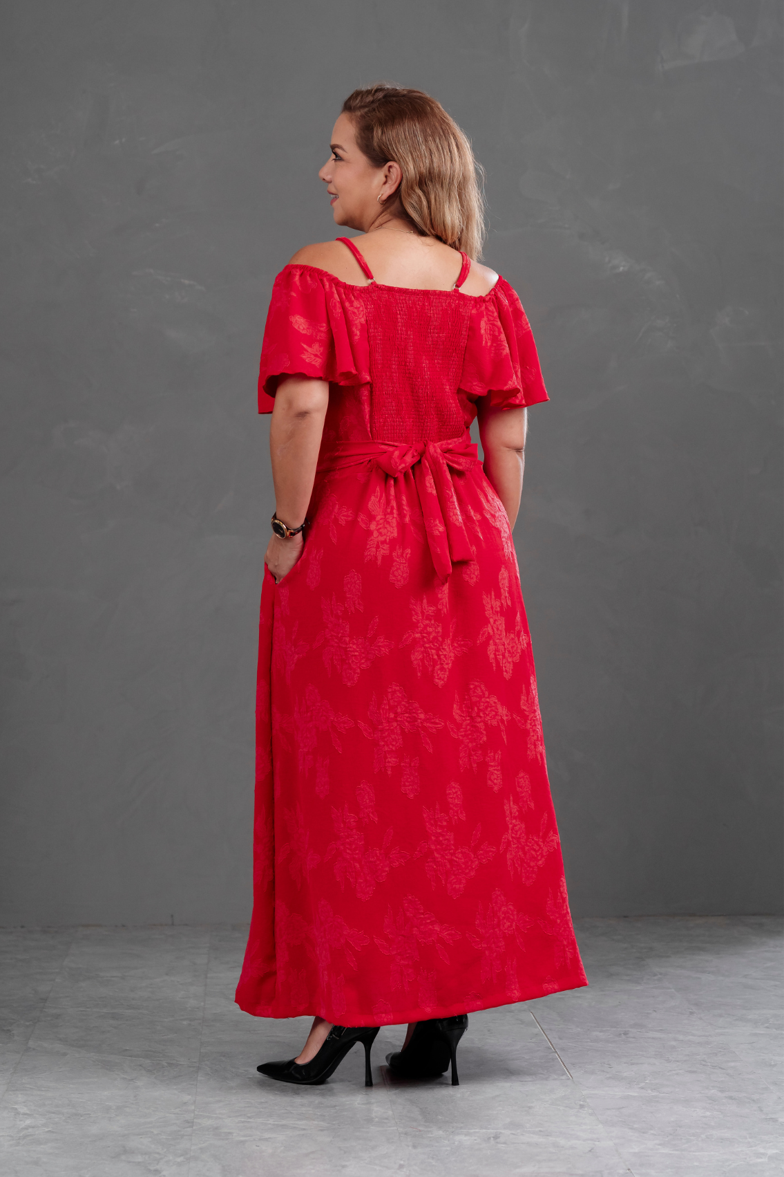 Vestido Largo Off Shoulder Magnolia