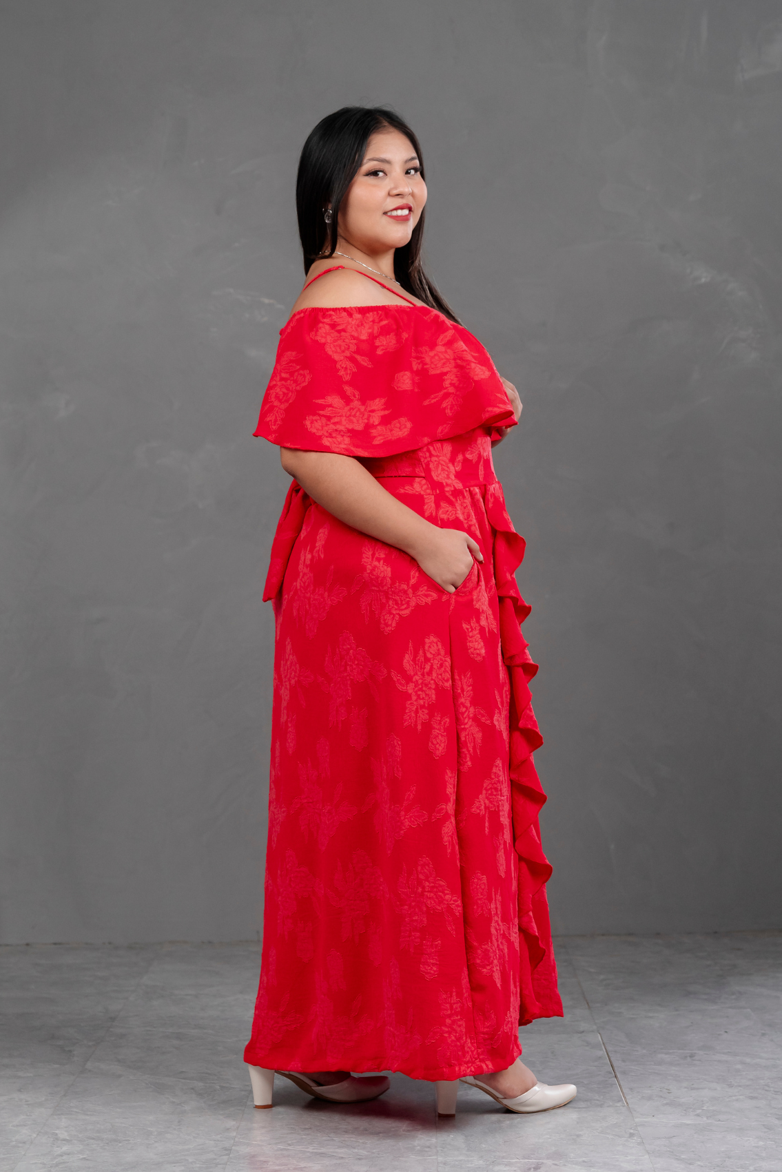 Vestido Largo Off Shoulder Magnolia