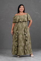 Vestido Largo Off Shoulder Magnolia