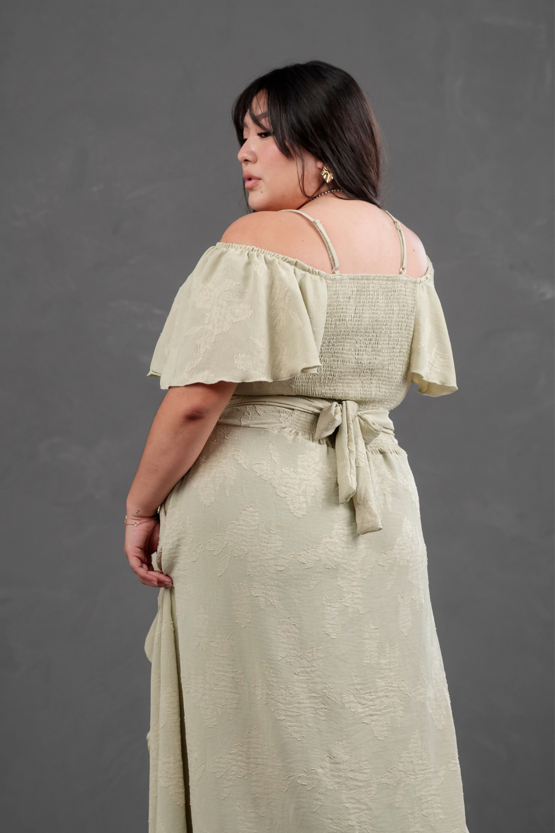 Vestido Largo Off Shoulder Magnolia