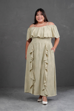 Vestido Largo Off Shoulder Magnolia
