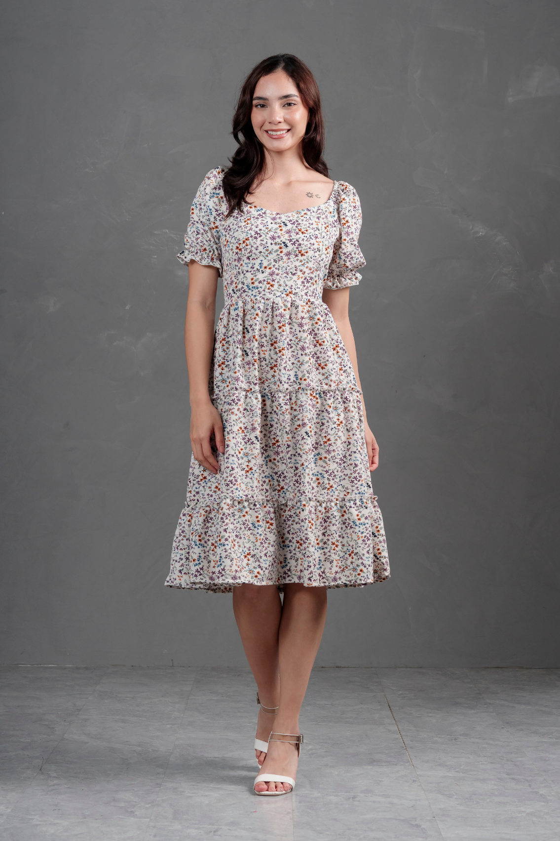 Vestido Midi Alice Floreado