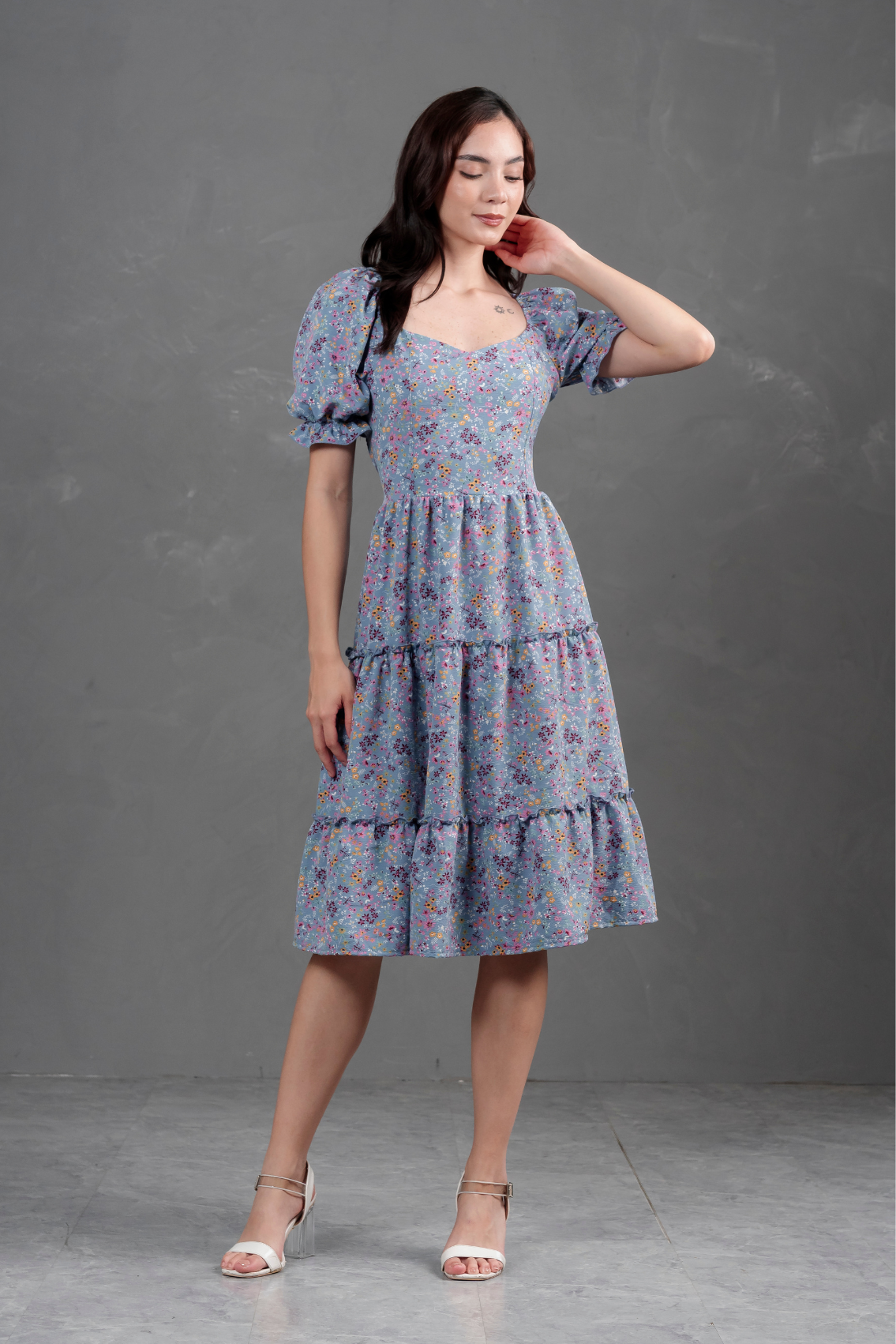 Vestido Midi Alice Floreado
