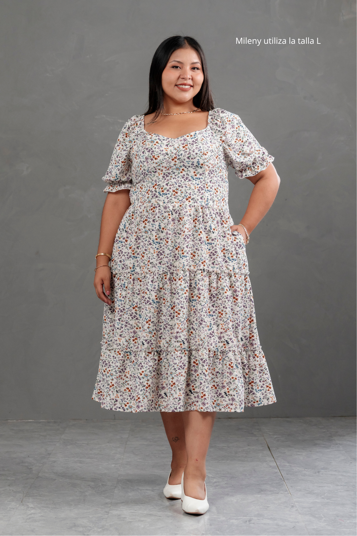 Vestido Midi Alice Floreado