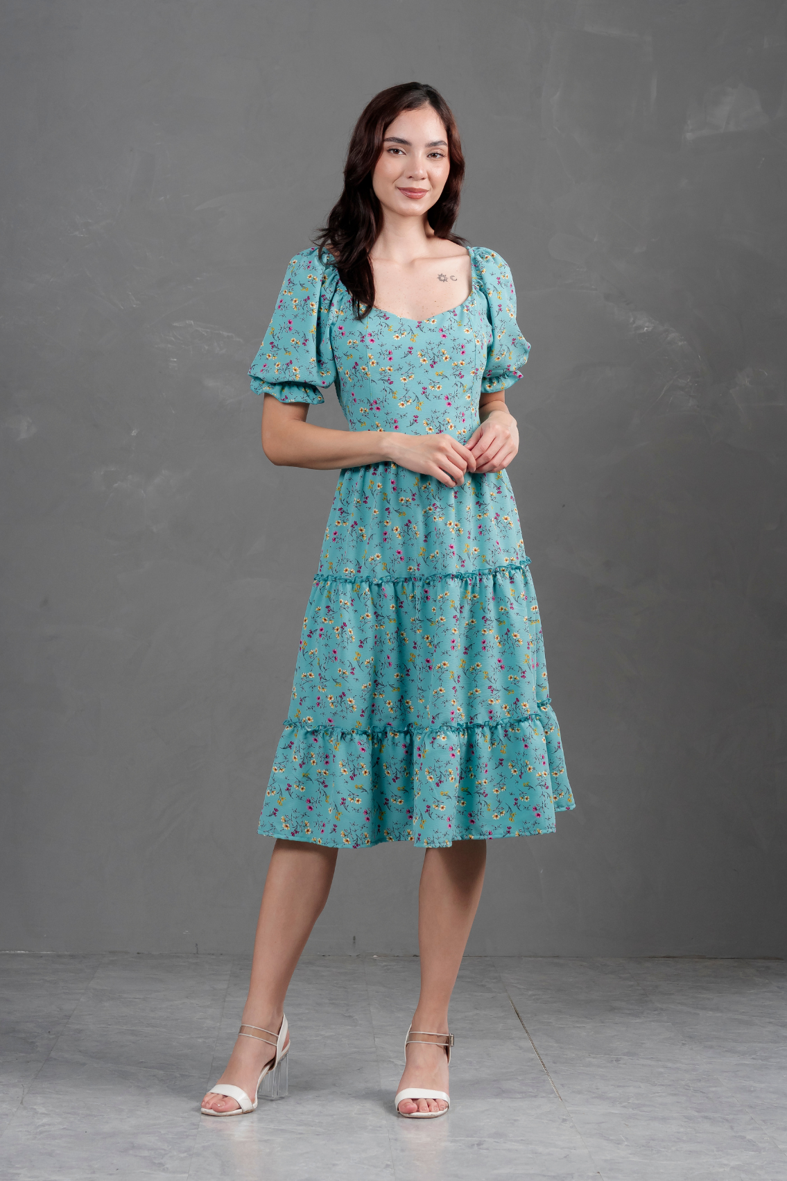 Vestido Midi Alice Floreado