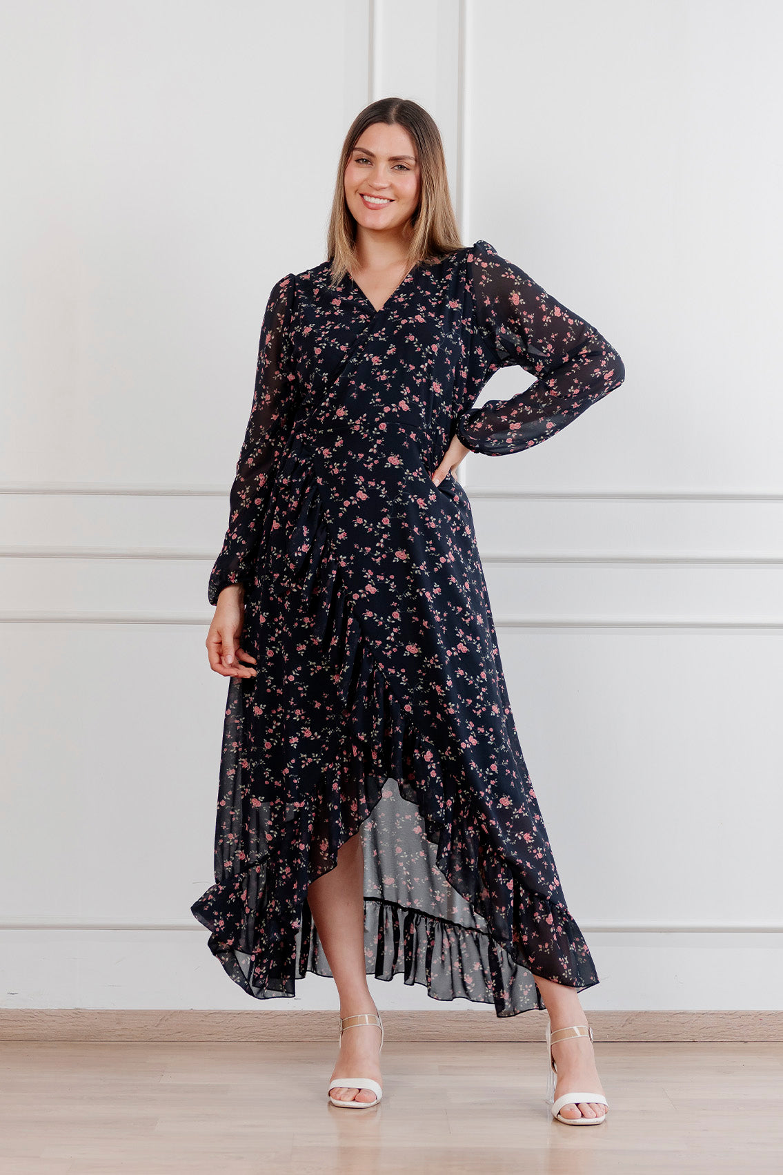 Vestido Valentina manga larga