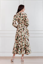 Maxivestido envolvente Valentina hojas