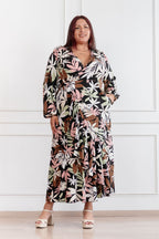 Maxivestido envolvente Valentina hojas