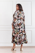 Maxivestido envolvente Valentina hojas
