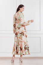 Maxivestido envolvente Valentina hojas