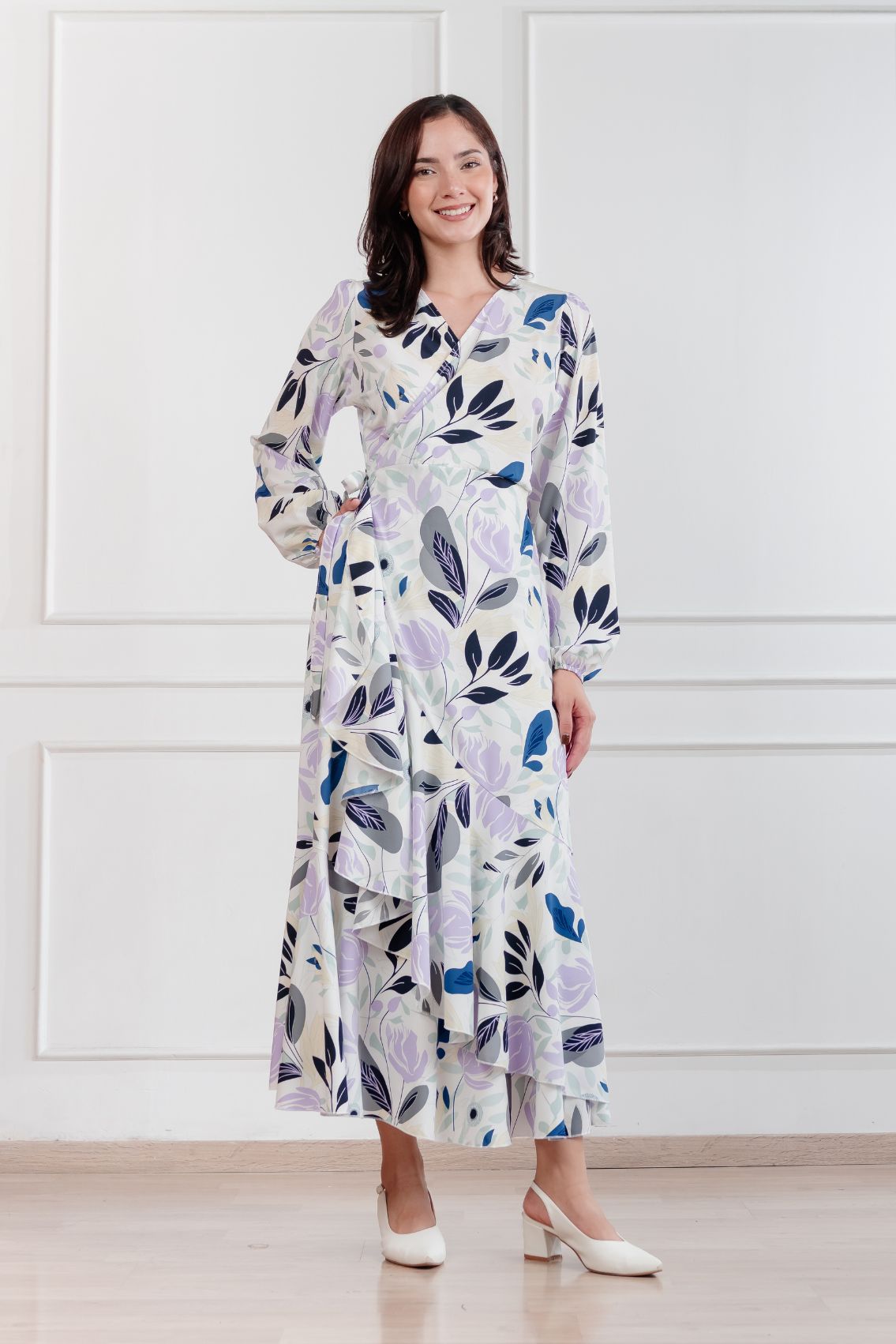 Maxivestido envolvente Valentina