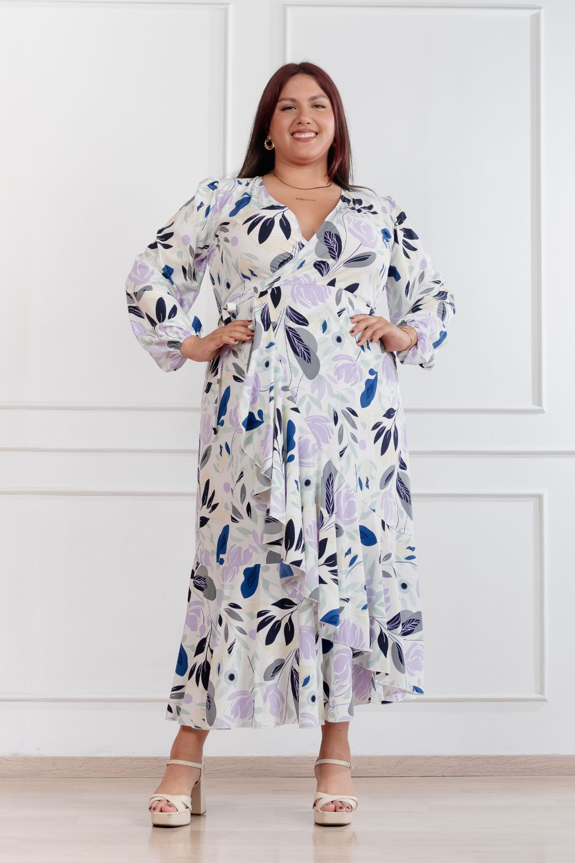 Maxivestido envolvente Valentina