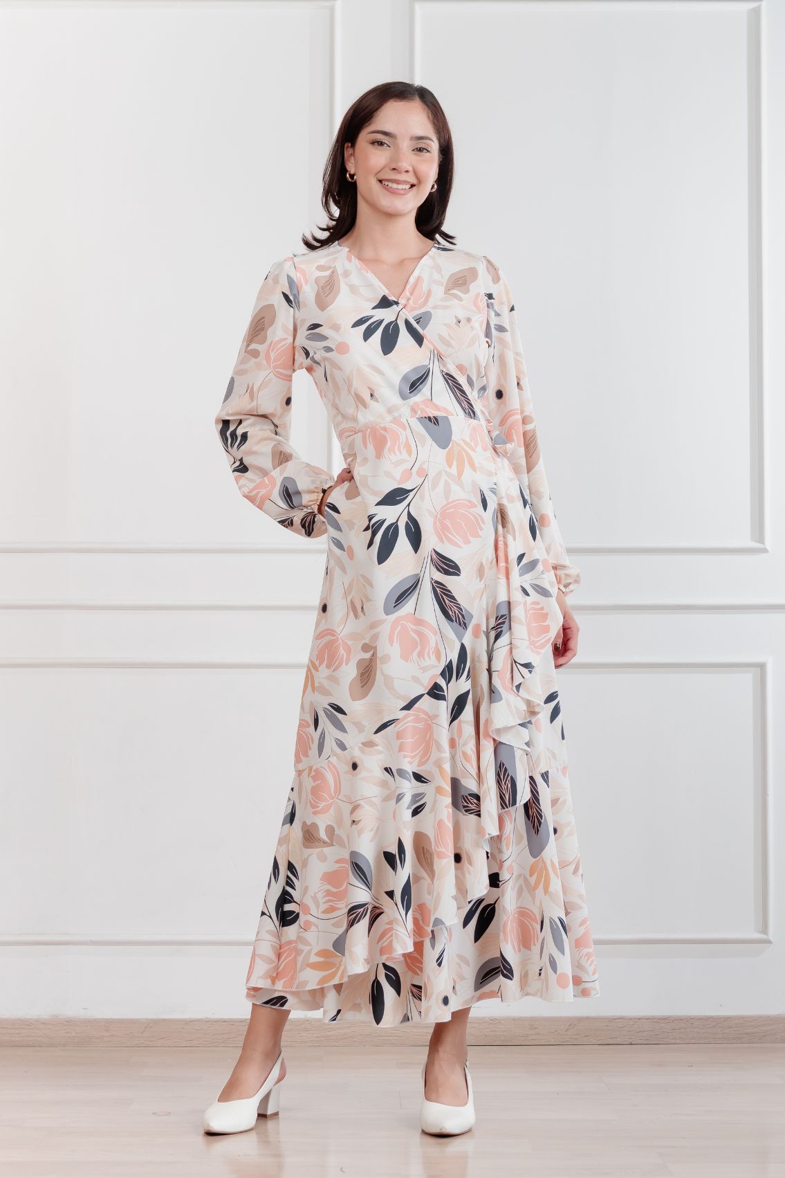 Maxivestido envolvente Valentina