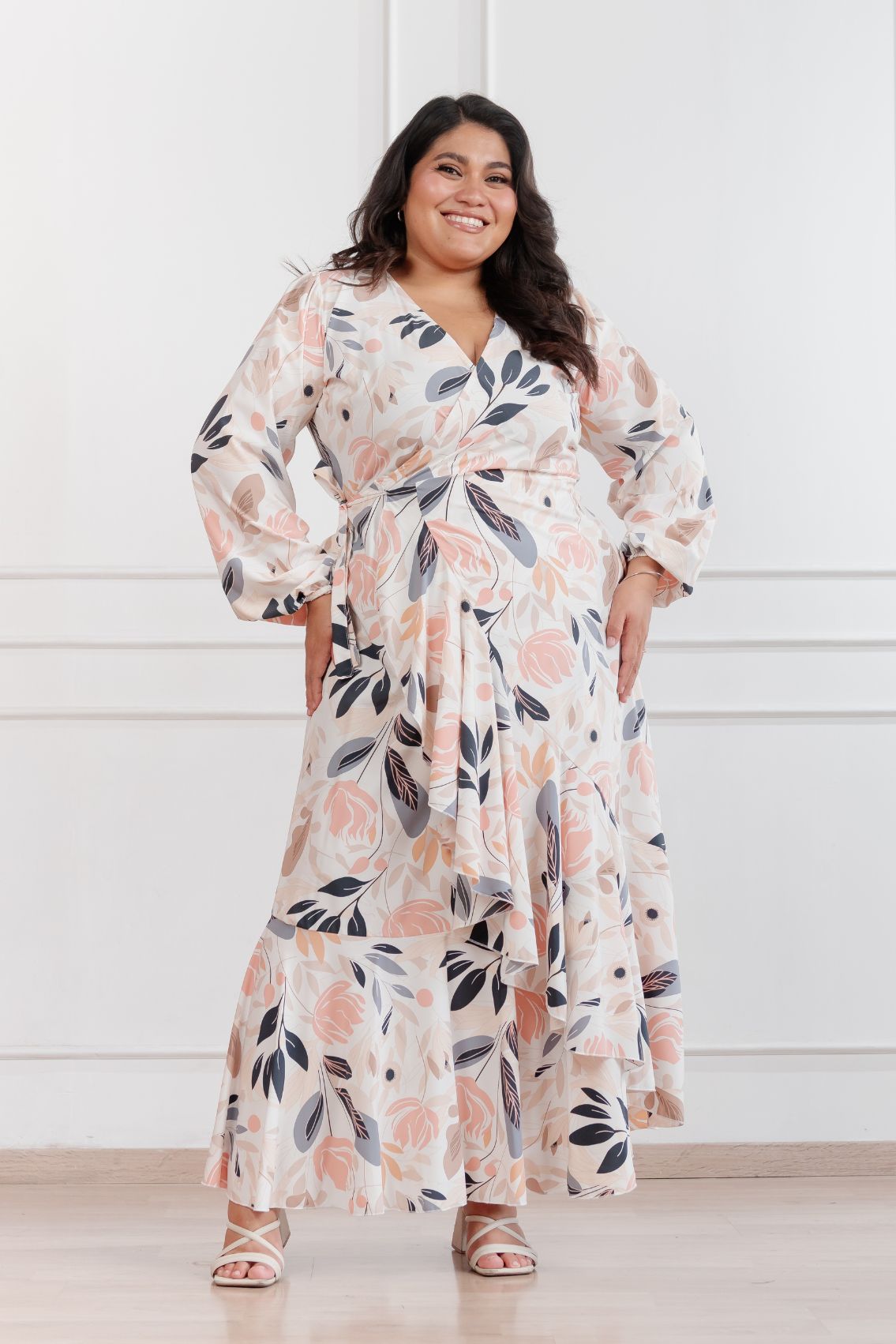 Maxivestido envolvente Valentina