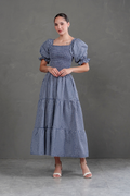 Vestido largo de cuadros Vichy Gabriela