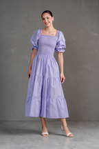 Vestido largo de cuadros Vichy Gabriela