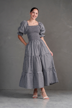 Vestido largo de cuadros Vichy Gabriela