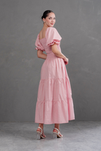 Vestido largo de cuadros Vichy Gabriela