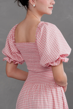 Vestido largo de cuadros Vichy Gabriela