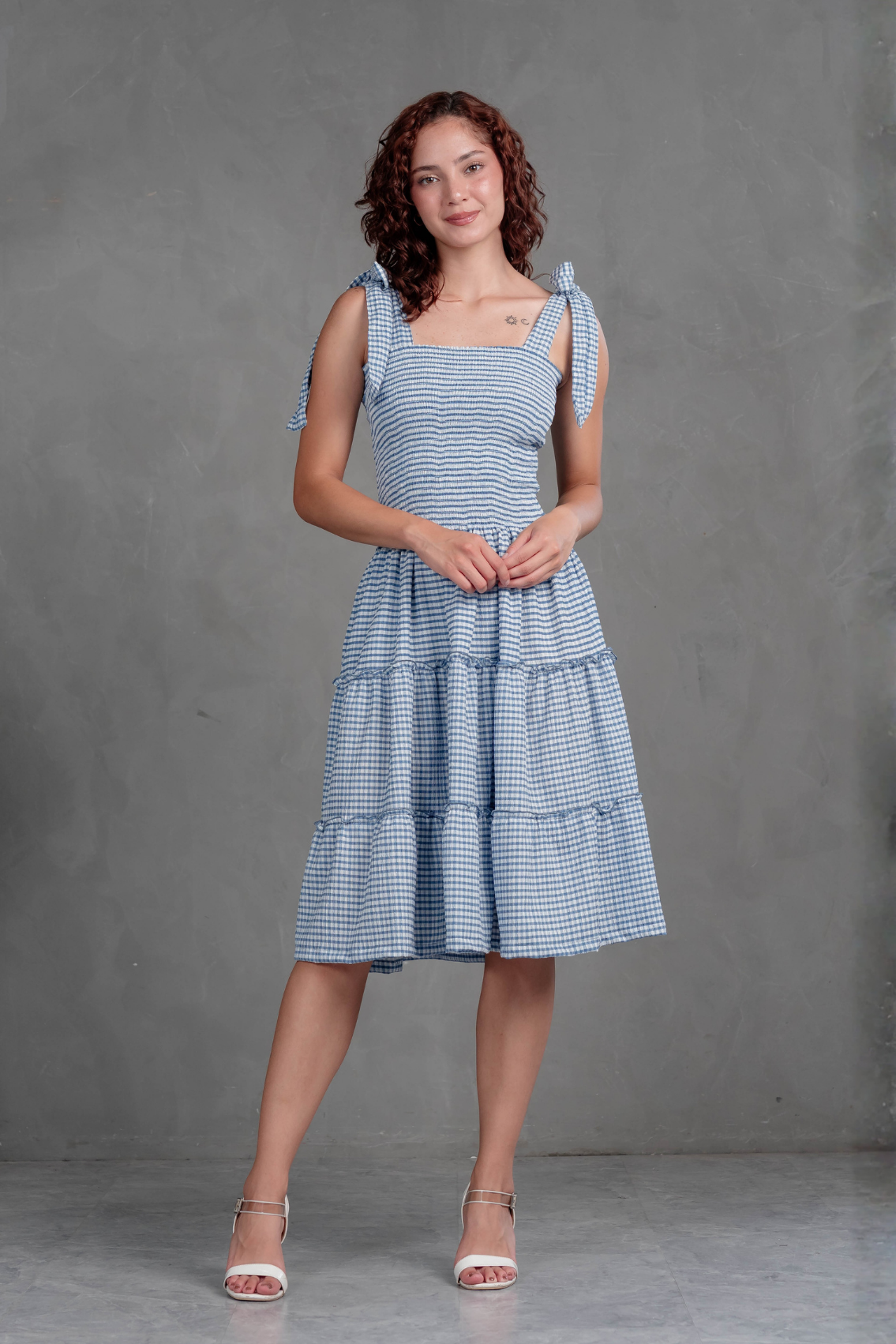 Vestido Vichy con Lazos Briella