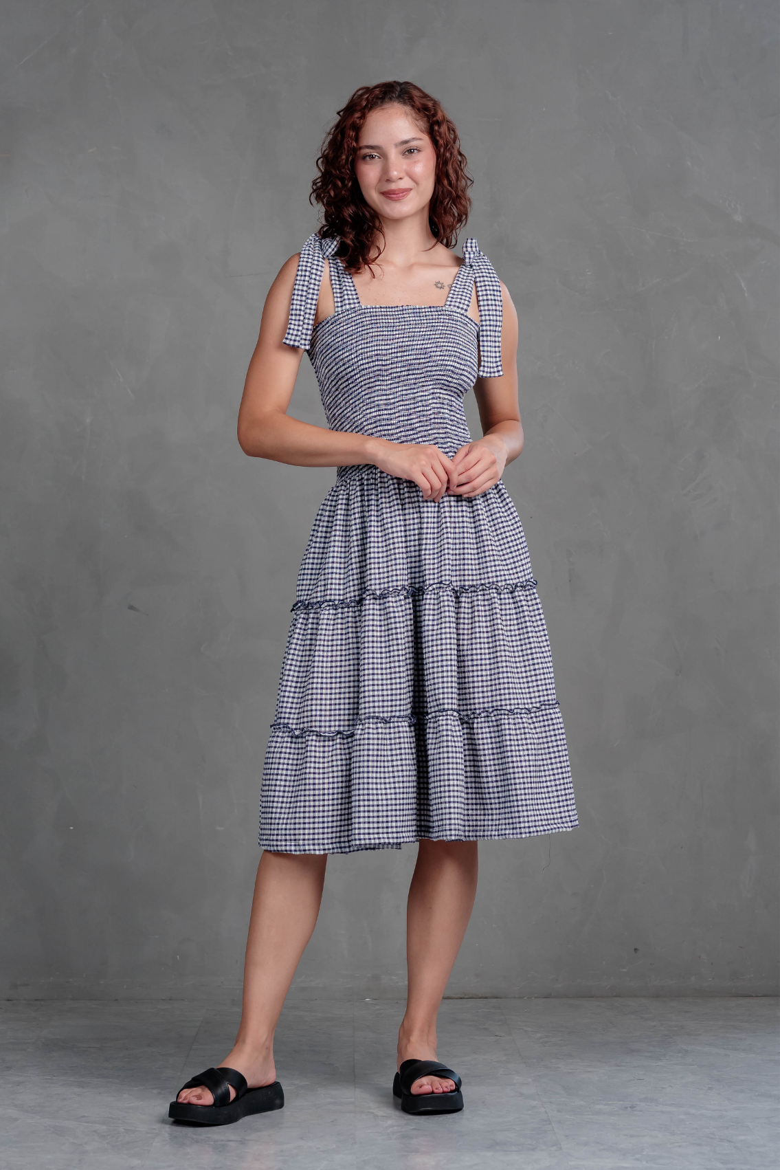 Vestido Vichy con Lazos Briella