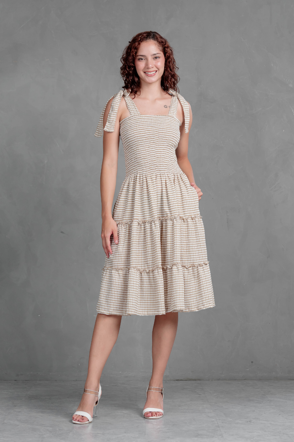 Vestido Vichy con Lazos Briella