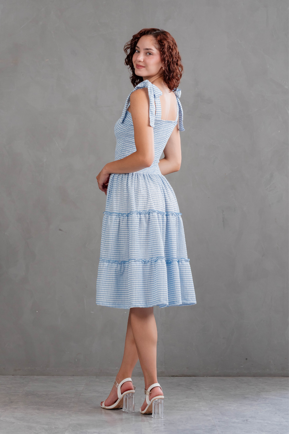 Vestido Vichy con Lazos Briella