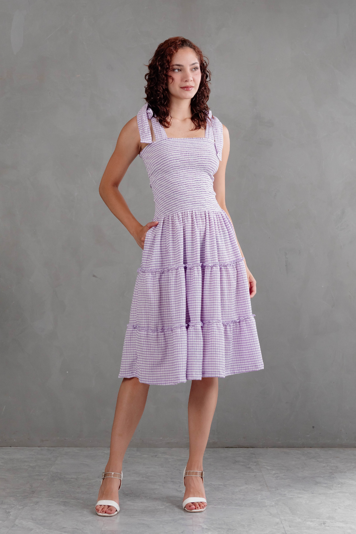 Vestido Vichy con Lazos Briella