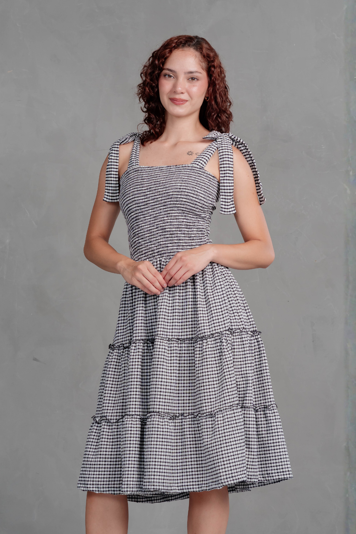 Vestido Vichy con Lazos Briella