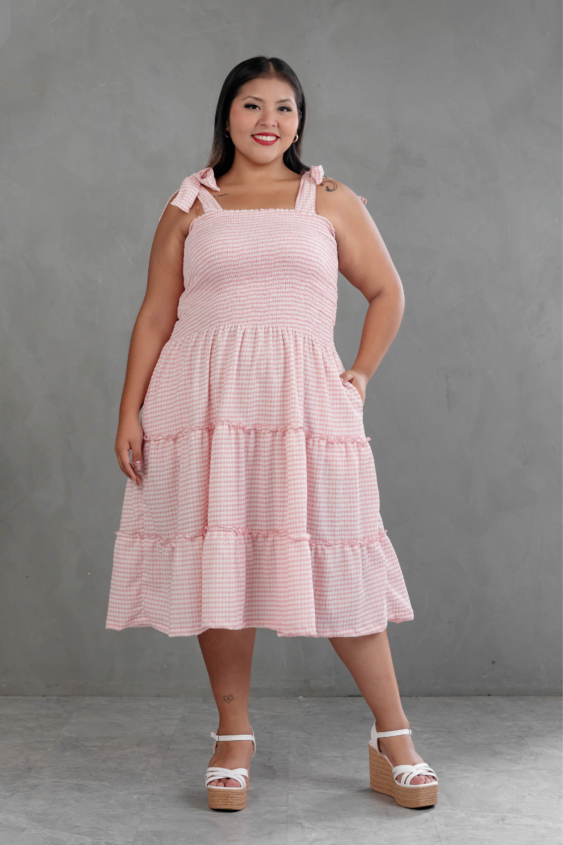 Vestido Vichy con Lazos Briella