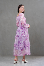 Vestido de gasa Amelia manga larga