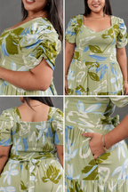 Maxivestido de lino Renatta Floreado