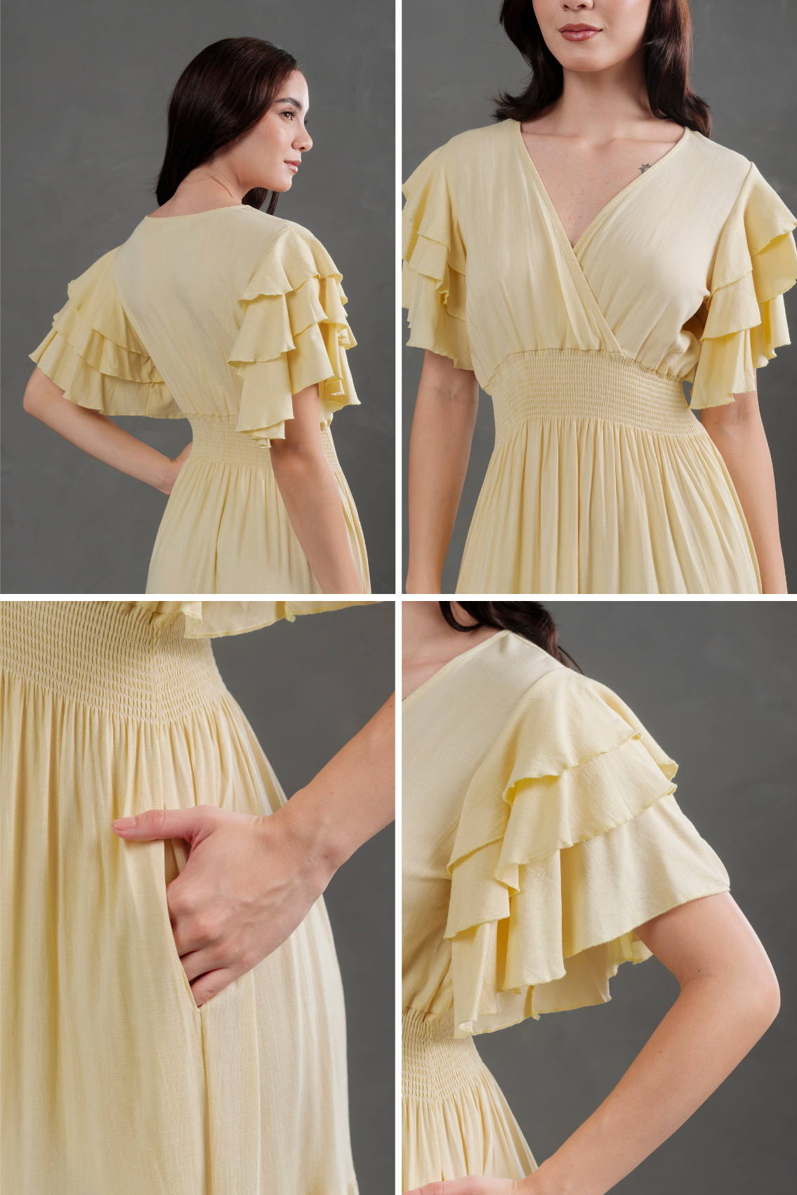 Maxivestido de lino Bianca