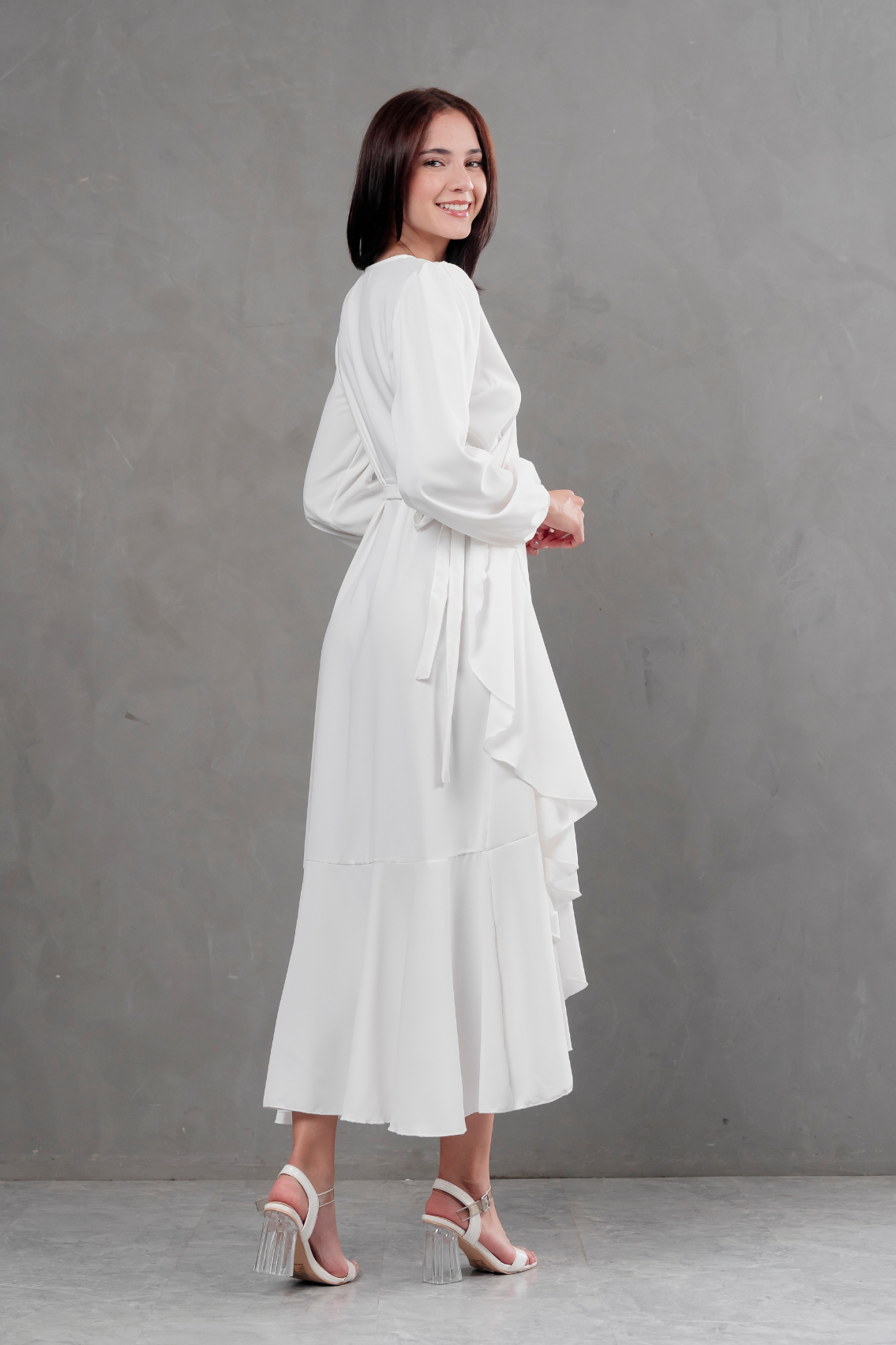 Vestido Envolvente manga larga