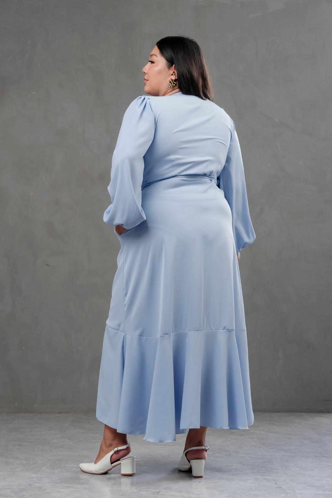 Vestido Envolvente manga larga rosado