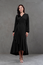 Vestido Envolvente manga larga