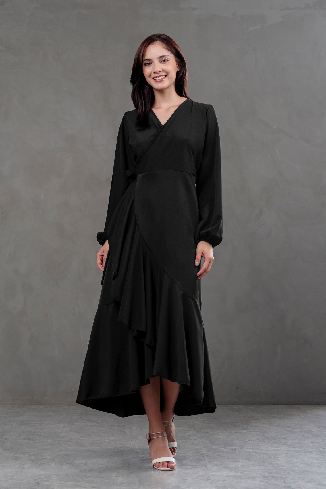 Vestido Envolvente manga larga