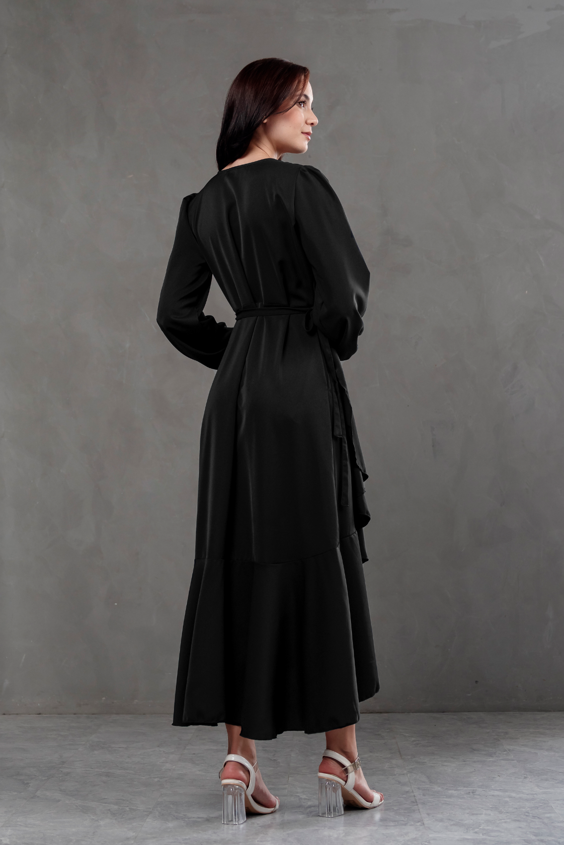 Vestido Envolvente manga larga