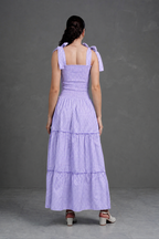 Vestido largo de cuadros Vichy Briella