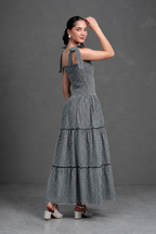 Vestido largo de cuadros Vichy Briella