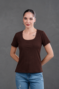 Polo básico manga corta cuello redondo