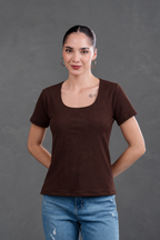 Polo básico manga corta cuello redondo