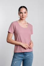 Polo básico manga corta cuello redondo