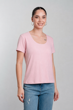 Polo básico manga corta cuello redondo